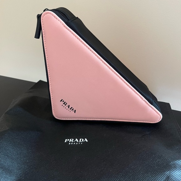 Prada triangle cosmetics bag /case cute pouch/clutch Brand new w dust bag! - Picture 5 of 7